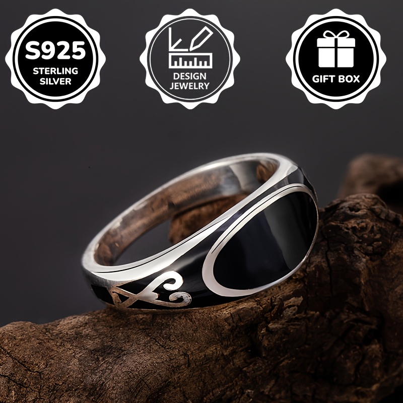 Image of 1pc S925 925 Silver Minimalist Light Luxury Ring For Men And Women, High-quality Jewelry For Evening Party, Approximately 7.2 Grams