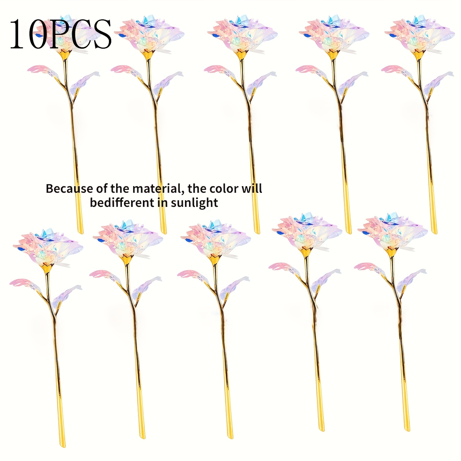 10pcs Rose Artificial Rose Flower - Best Gift For Christmas Wedding Anniversary Party Decor