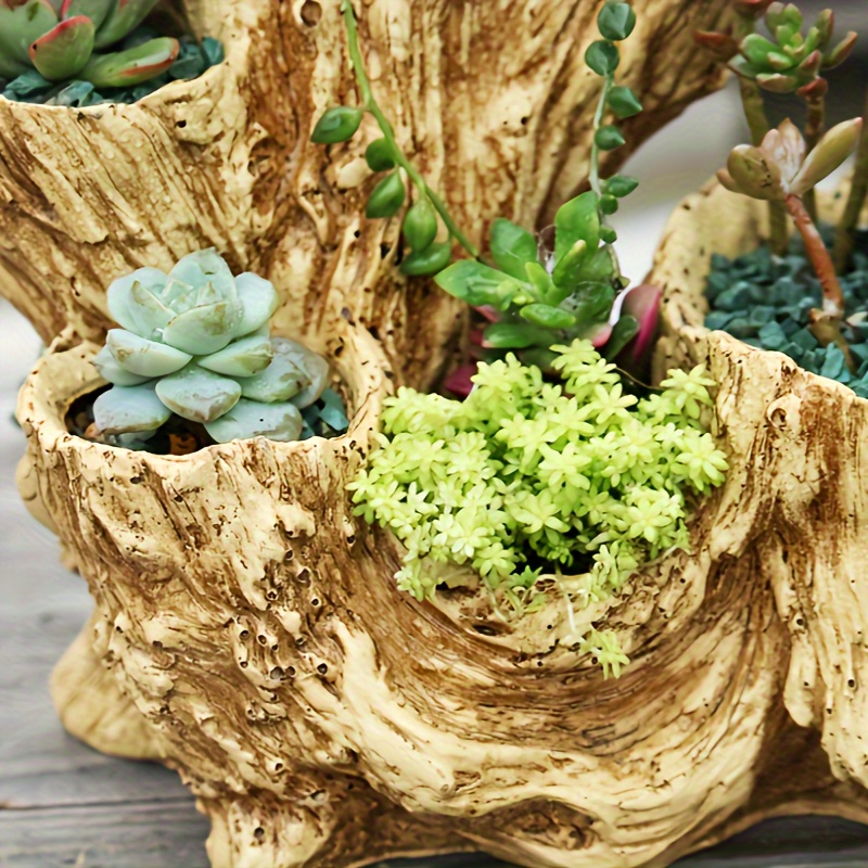 レジンスタンプ ー 多肉植物＆サボテン用 な漂流木デザイン 屋内/屋外