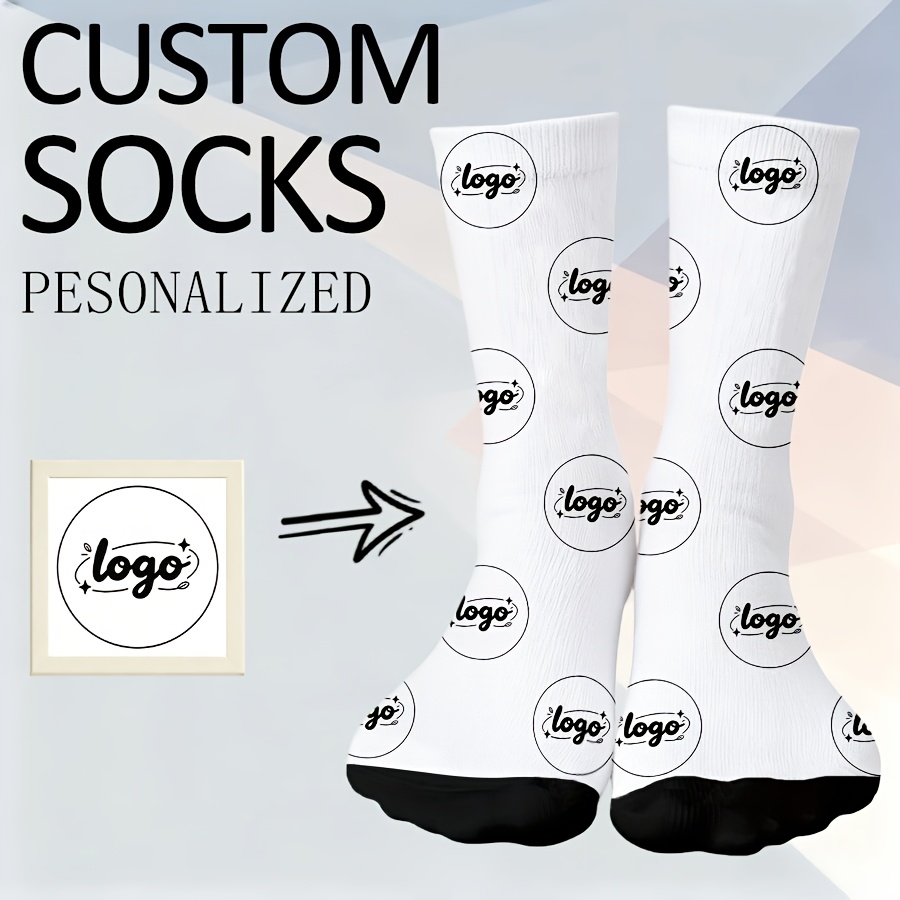 TEMU 1 Par de Calcetines Personalizados con Cara, Calcetines con Foto Personalizada, Calcetines Estampados Personalizados, Calcetines Divertidos con