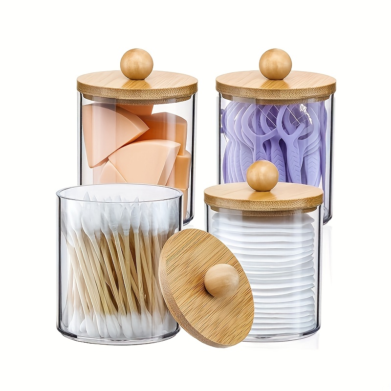 

4pcs , Jar, And And Container, And , Colored Plastic Jar Lid, Bathroom Box