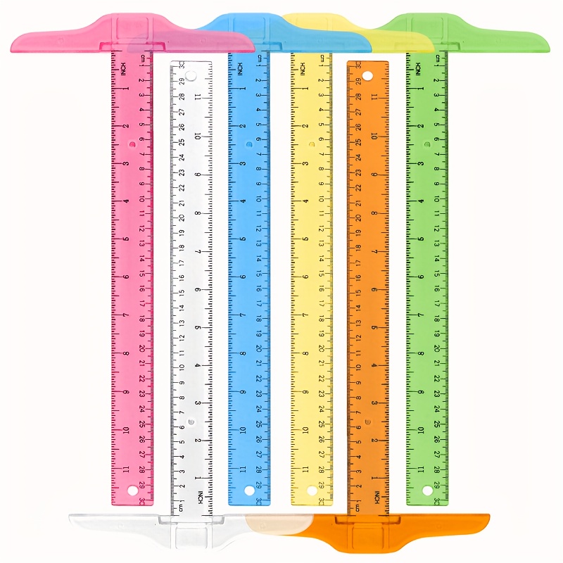 

Transparent And Orange Ruler, A Clear Dual-sided Measuring Tool Suitable For Drafting And Tasks.