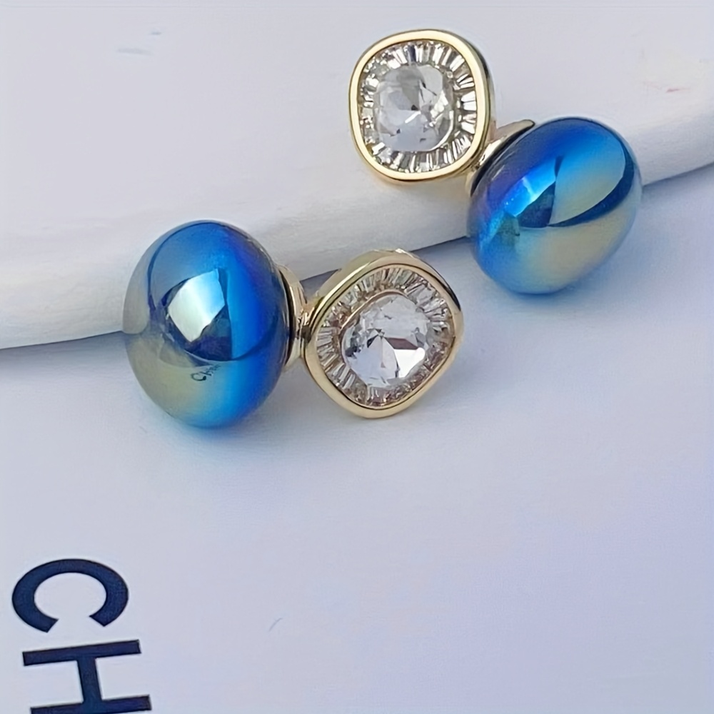 TEMU 2025 New Luxury Women's Earrings From Japan And South Korea. A Pair Of Fashionable And Sweet Ladies' Earrings, Exquisite Earrings Suitable As