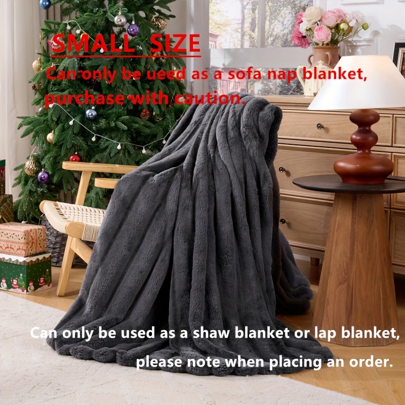 TEMU A Rabbit Fleece Blanket, Double Layer Thickened, All Season, King/queen Size, Winter Blankets Soft Warm, Throw For Adults Reversible Machine