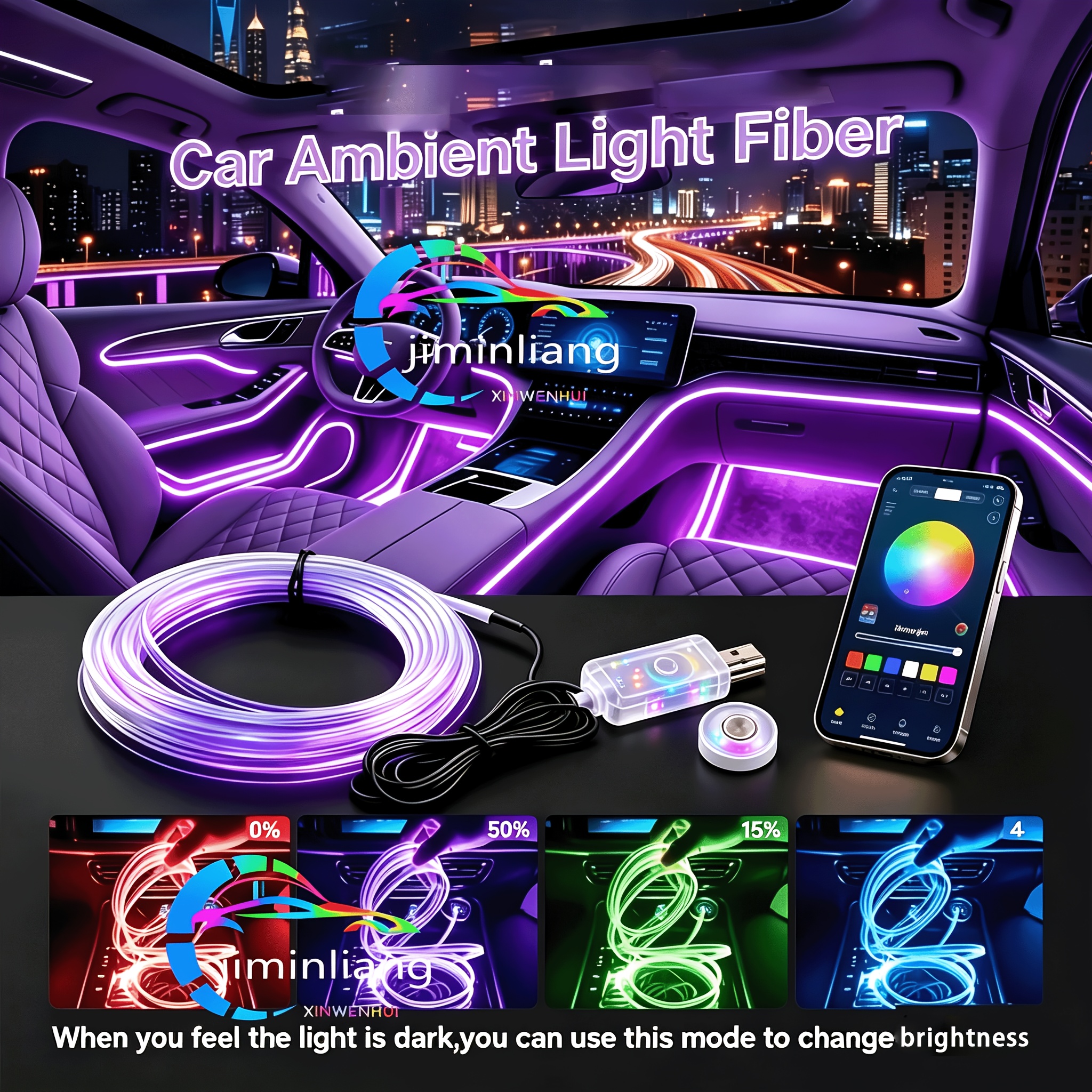 Image of 3-meter -color Ambient Led Strip, App-controlled Music-sync Lighting, Usb-powered Flexible Decorative Light, Christmas And Halloween Party Decoration Supplies