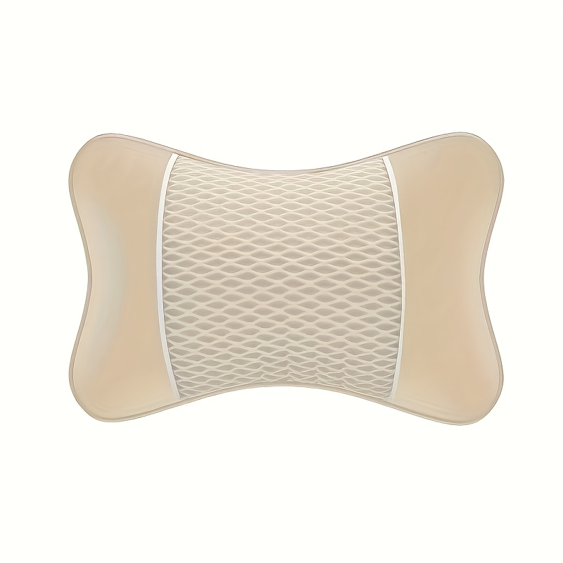 car headrest pu leather mesh breathable neck   comfortable seat rest cushion auto accessories decorations