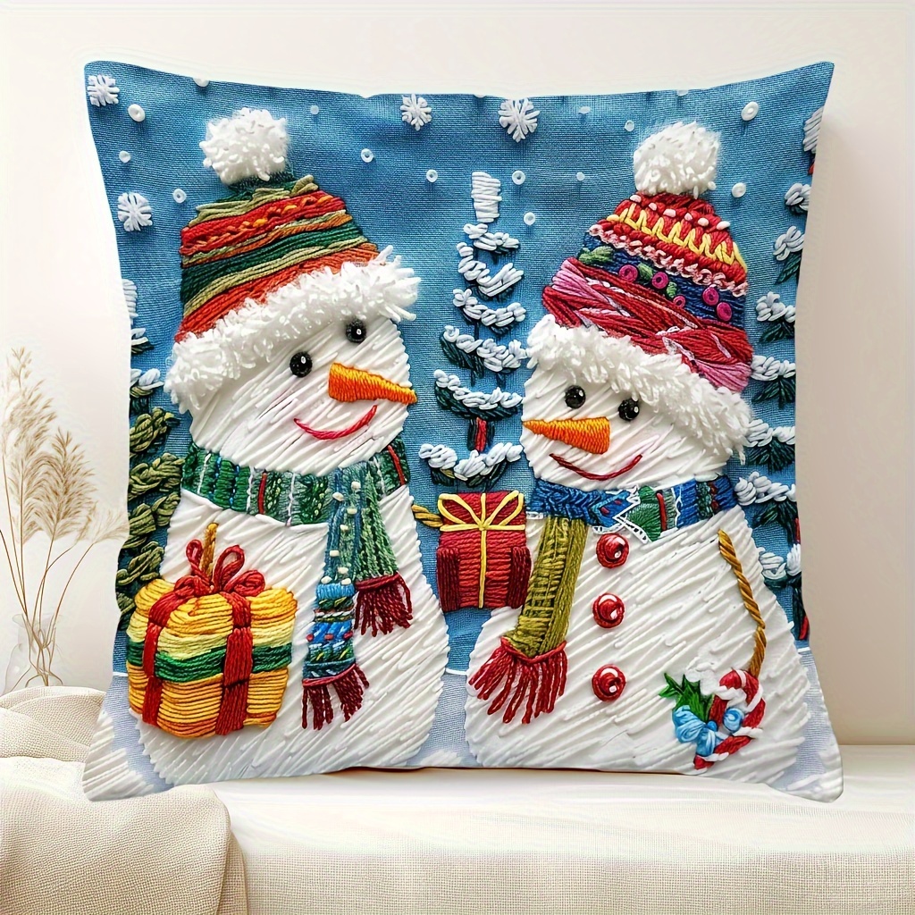 

Christmas Snowmen & 17.7" - Decor For Sofa, , Bedroom | Zip , , Christmas Decor