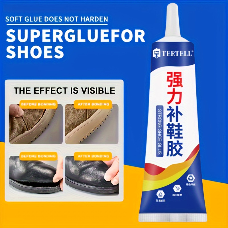 60ml Strong Hold Shoe Repair Glue for Faux Leather, Sneakers & Sneakers ? High-Temperature Resistant, Non-Toxic, Transparent Finish, Easy to Use, Fast Curing Adhesive, Athletic Shoe Bonding | Clear Finish Glue | Nontoxic Adhesive, Shoe Accessories