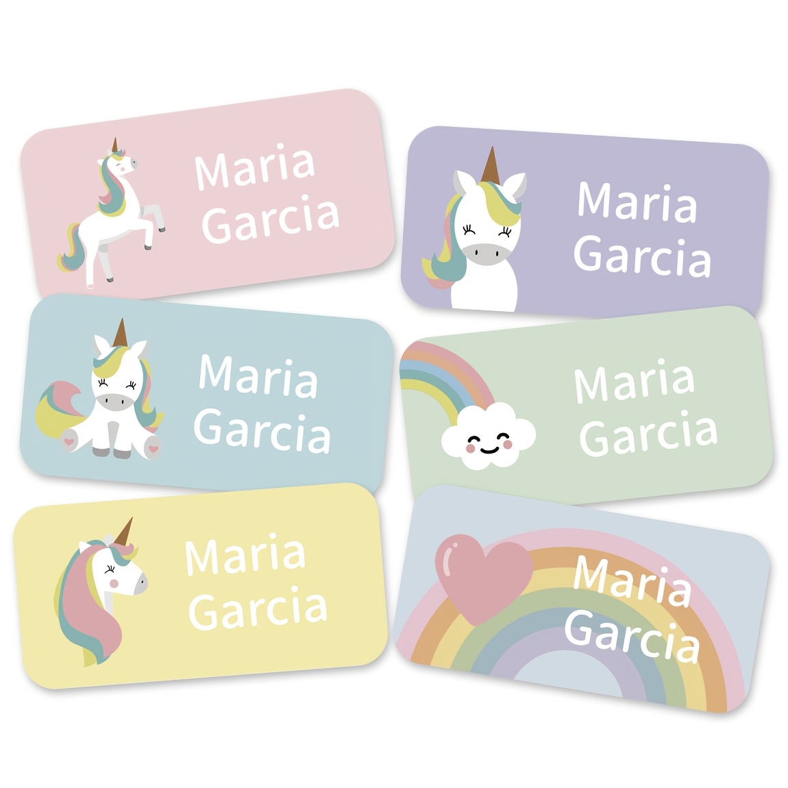 TEMU 72pcs Colorful Animals Stickers, Personalized Name Stickers, Suitable For Bags, Water Bottles, Schools, Offices, Camping, Durable Sticky Name
