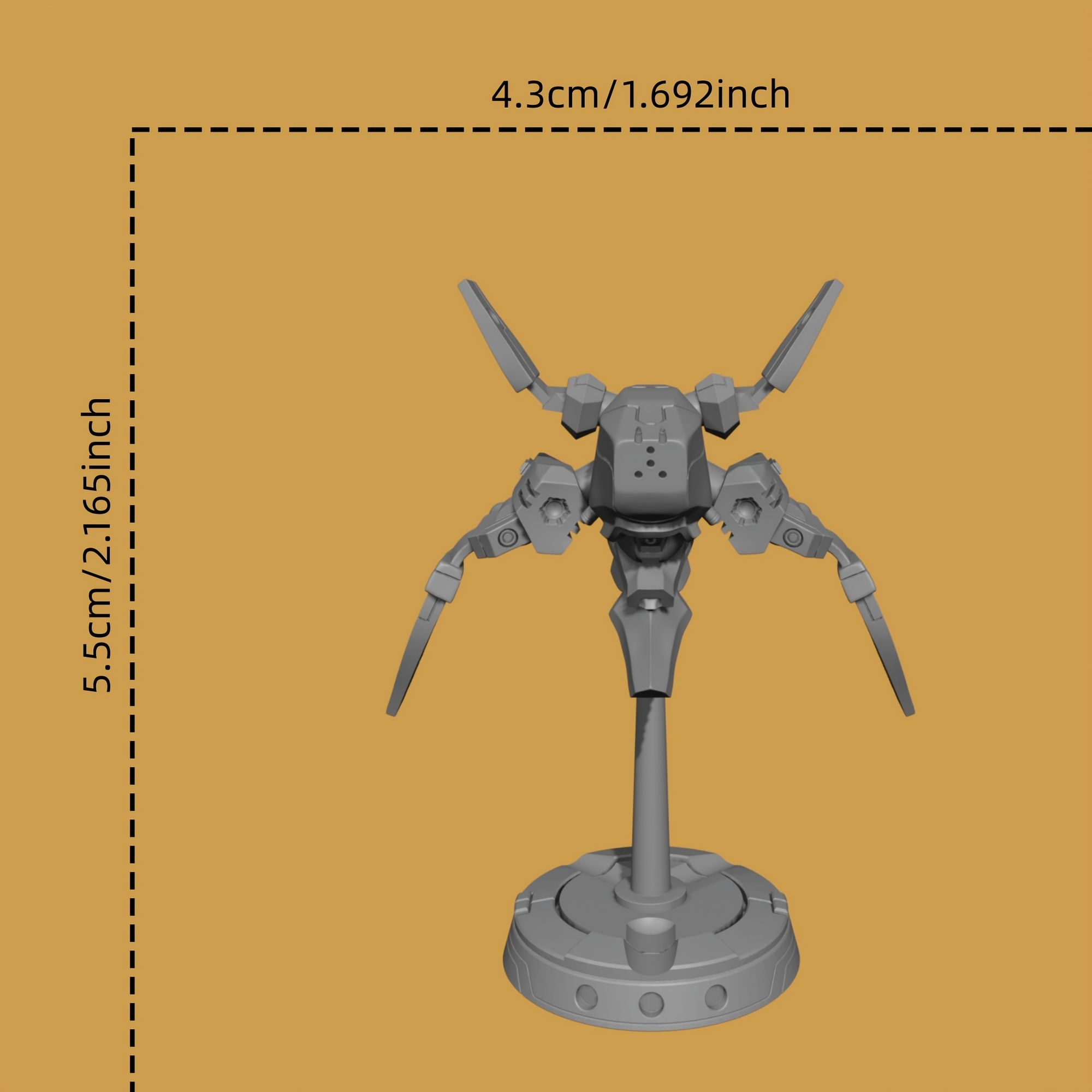 TEMU Fkmsa_space_drone Hand-painted Models Miniature Character Pieces For Playing Boards Professionally Printed Miniature Artistic Fantasy Sculpture