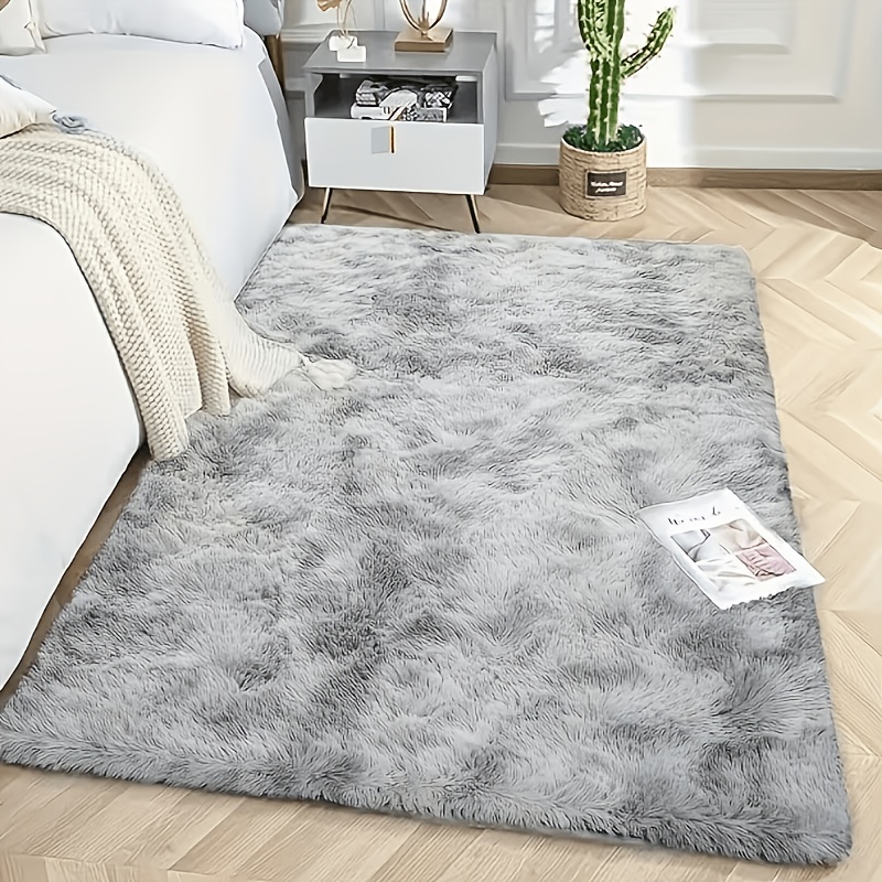 Tie Dye Long Plush Carpet Bedroom Bedside Entrance Door Hallway Mats Plush Rug
