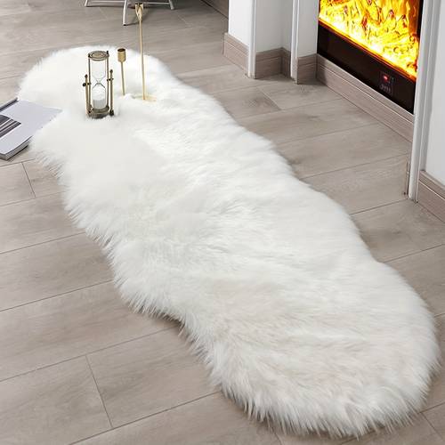 soft and fluffy sheepskin carpet non slip artificial fur carpet for bedroom living room and game room washable and durable very suitable for home decoration and