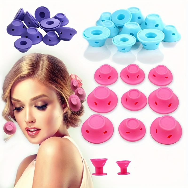 

20pcs Diy Soft Rubber Silicone Heatless Hair Curler Twist Hair Rollers Clips No Heat Hair Curls Styling Tools Girl Lady