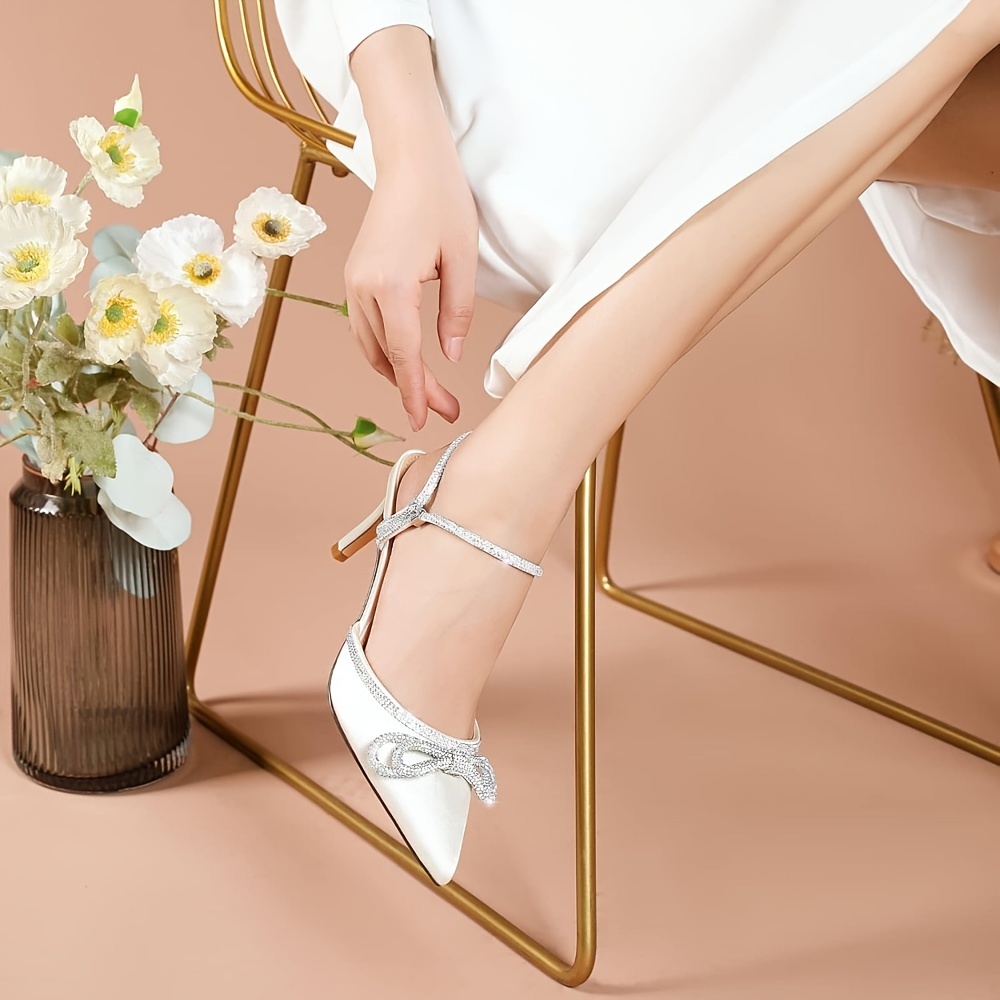 Women s Wedding Shoes Glitter Sparkly Pointed Toe Temu