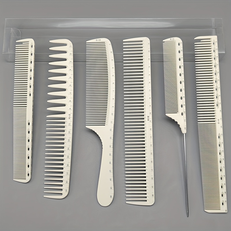 E-shop 6-teiliges Haarstyling-Set, Kämme für Friseure und Stylisten, professionelle Salon- und Heim-DIY-Werkzeuge für Männer und Frauen