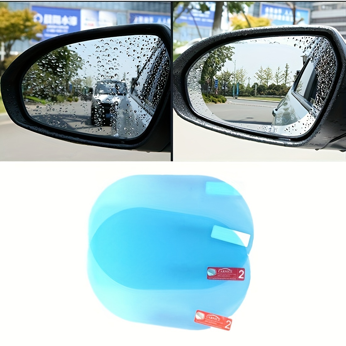 

2 films anti-pluie pour rétroviseurs de , membrane anti-buée et Waterproof sur tout l'écran, film améliorant la sécurité et la visibilité pour une conduite en par et de Stockage extérieur