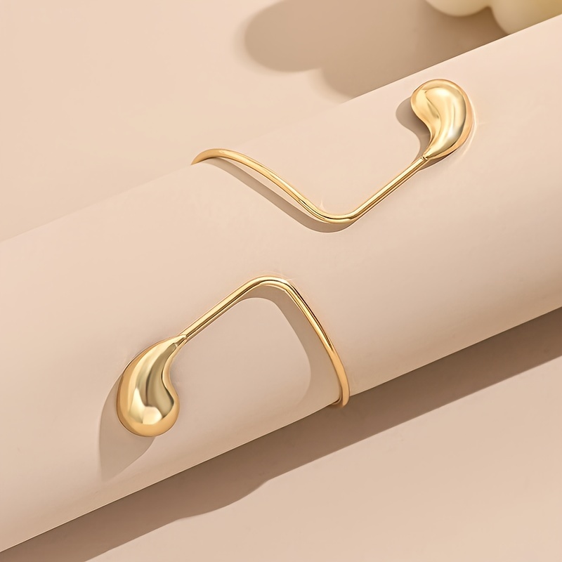 Women's Exaggerated Geometric Open Water Droplet Bracelet