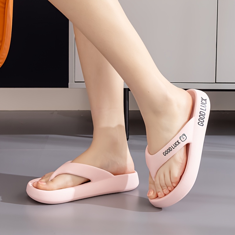   year new summer style japanese and korean fashionable   thick soled non slip eva flip flops   in multiple colors home use lightweight and breathable   suitable for bathroom home outdoor beach office and parties Product details 1