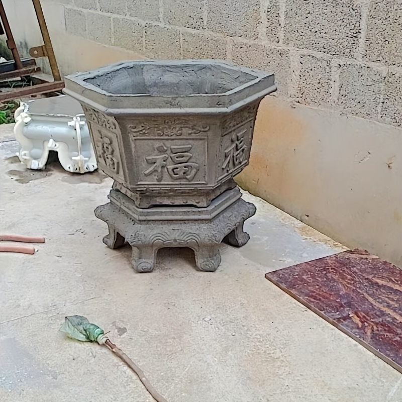 cement flower pot mold pot flower plate plastic bonsai - Temu