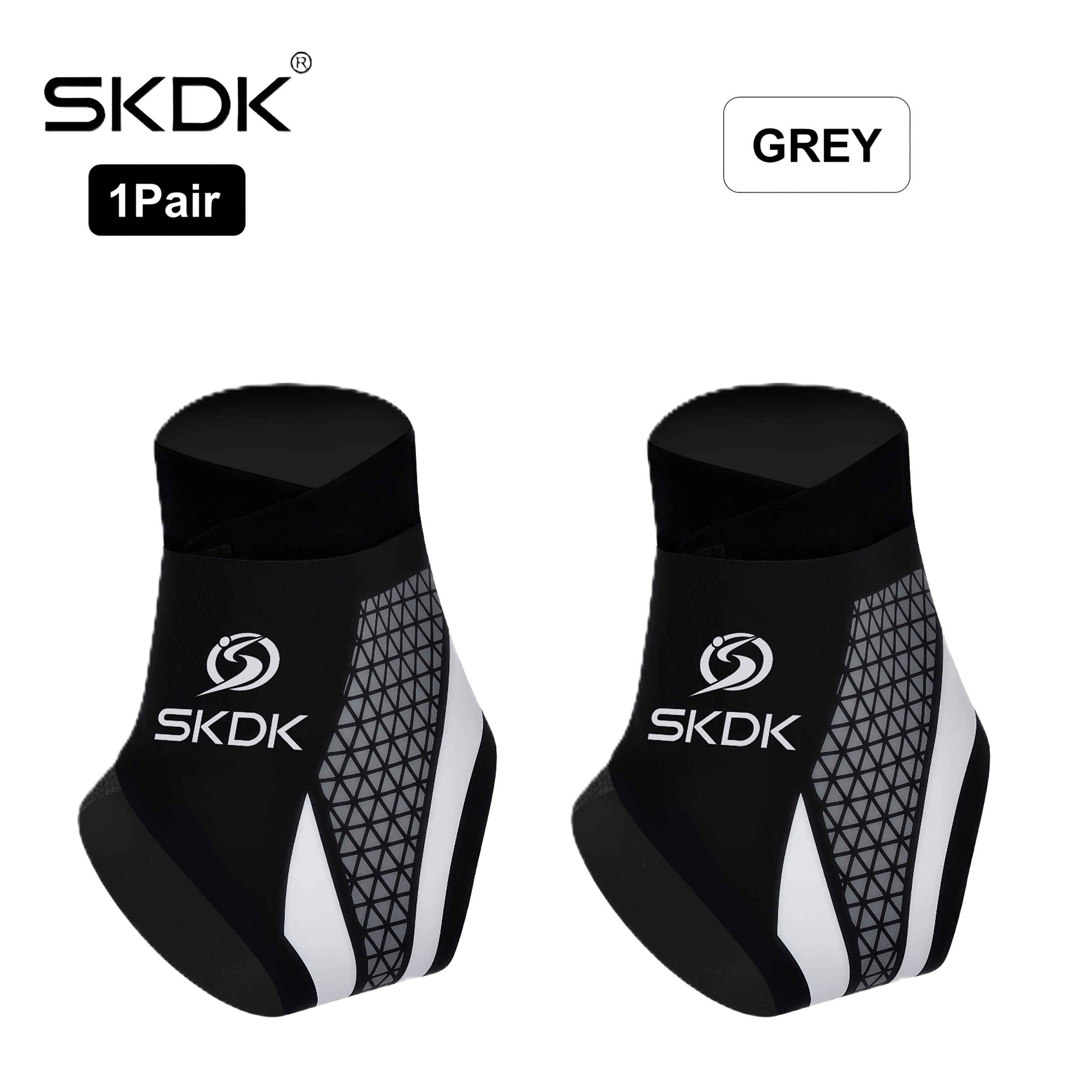Image of Skdk 2pcs (1 Pair) High - Quality Compression Ankle Support Devices, With Adjustable Compression, Suitable For Such As Outdoor Sports, Fitness, Running, Etc. - Elastic And Breathable, Unisex.
