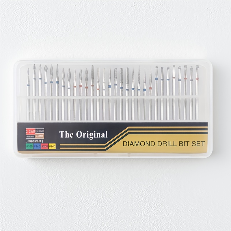 30pcs Emery Board Nail Drill Bit Set, Nail Drill Bits, Rotary Electric Pedicure Strawberry, Nail File, Cuticle