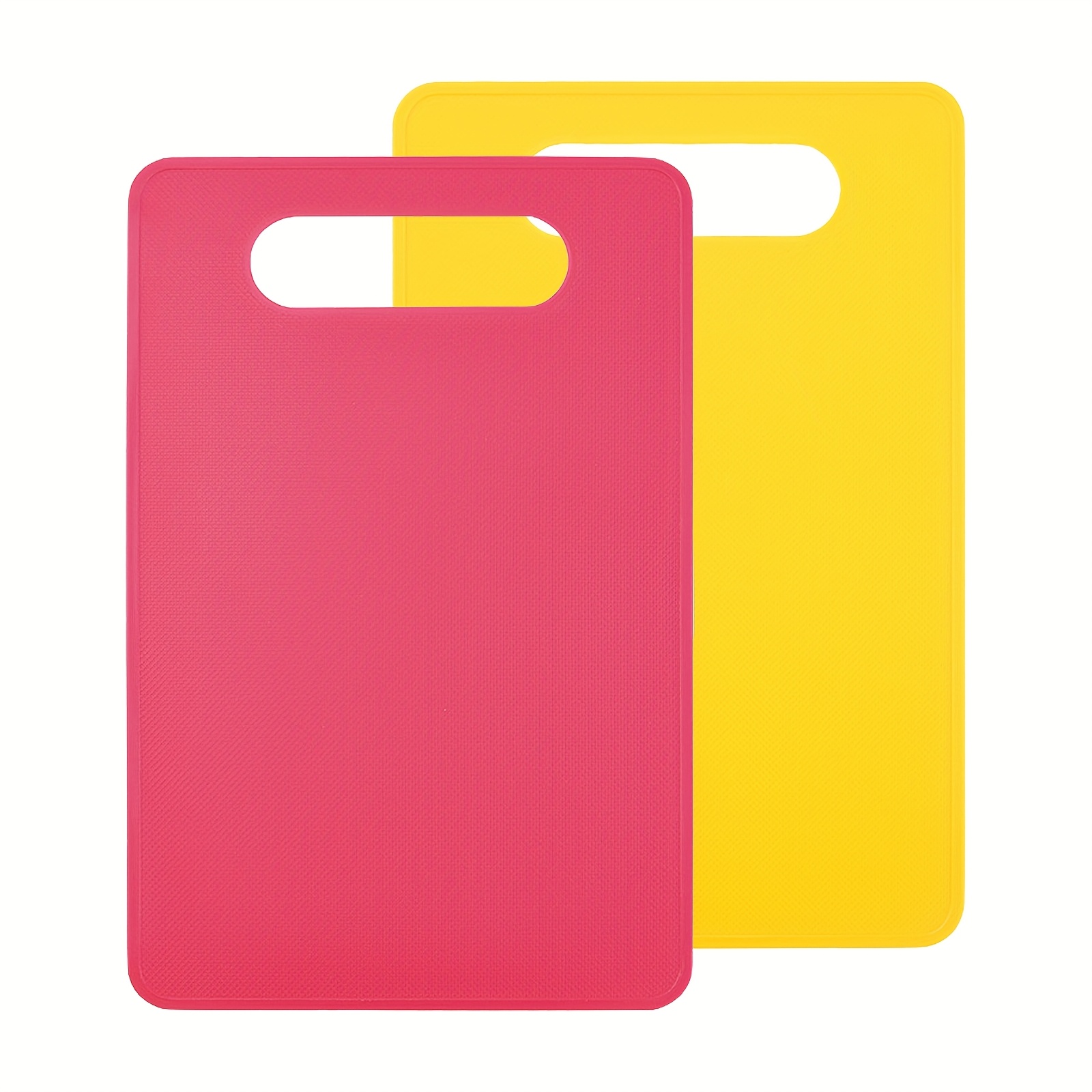 2pcs Flexible Plastic Cutting Board Mats With Handle For Kitchen Cooking, Pp Material, Dishwasher Safe Cutting Boards For Kitchen, Non Slip Cutting Mat For Meat And Vegetables