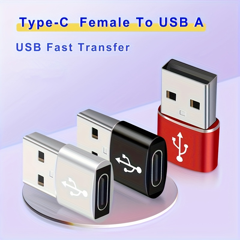 

Adaptateur de charge rapide Type-C vers USB-A, compatible avec iPhone 11-16, /Air/Mini, Samsung S24-S21, Pixel - Convertisseur de câble de charge USB, vers , tension de fonctionnement ≤36V