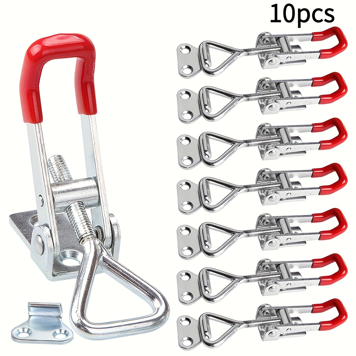 10pcs Durable Anti-slip Toggle Clamps For Quick Release - Ideal For Toolbox And Case Security