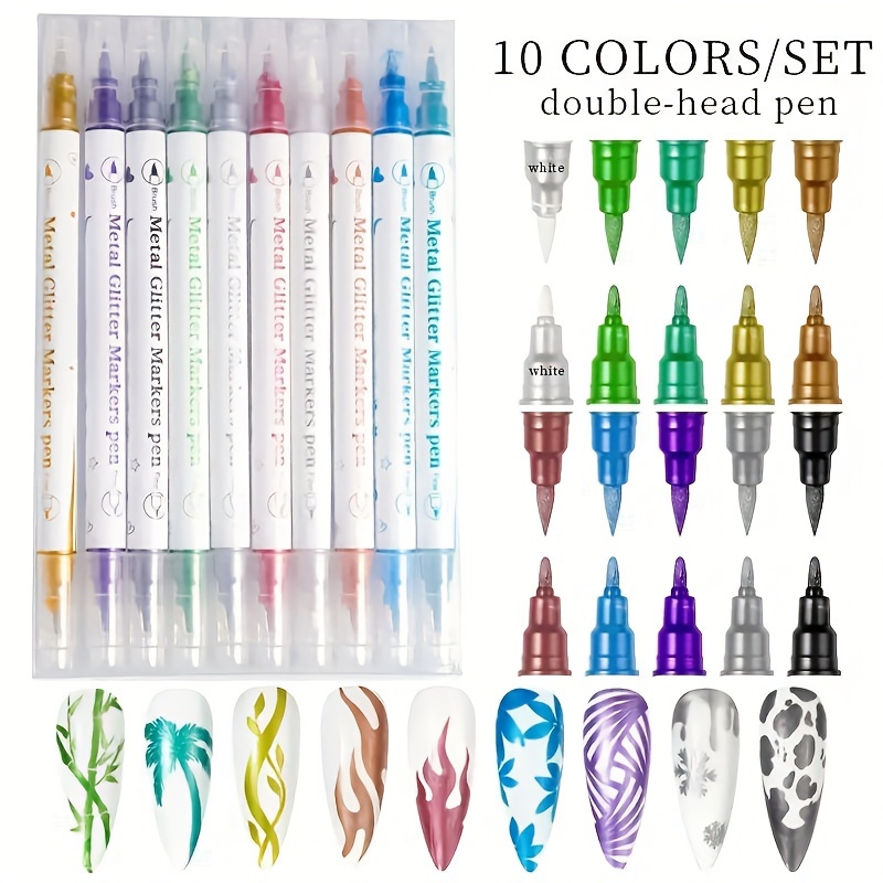 

Art Pen 10pcs Set, Suitable For Pattern Drawing And , And Small Double-ended , Diy