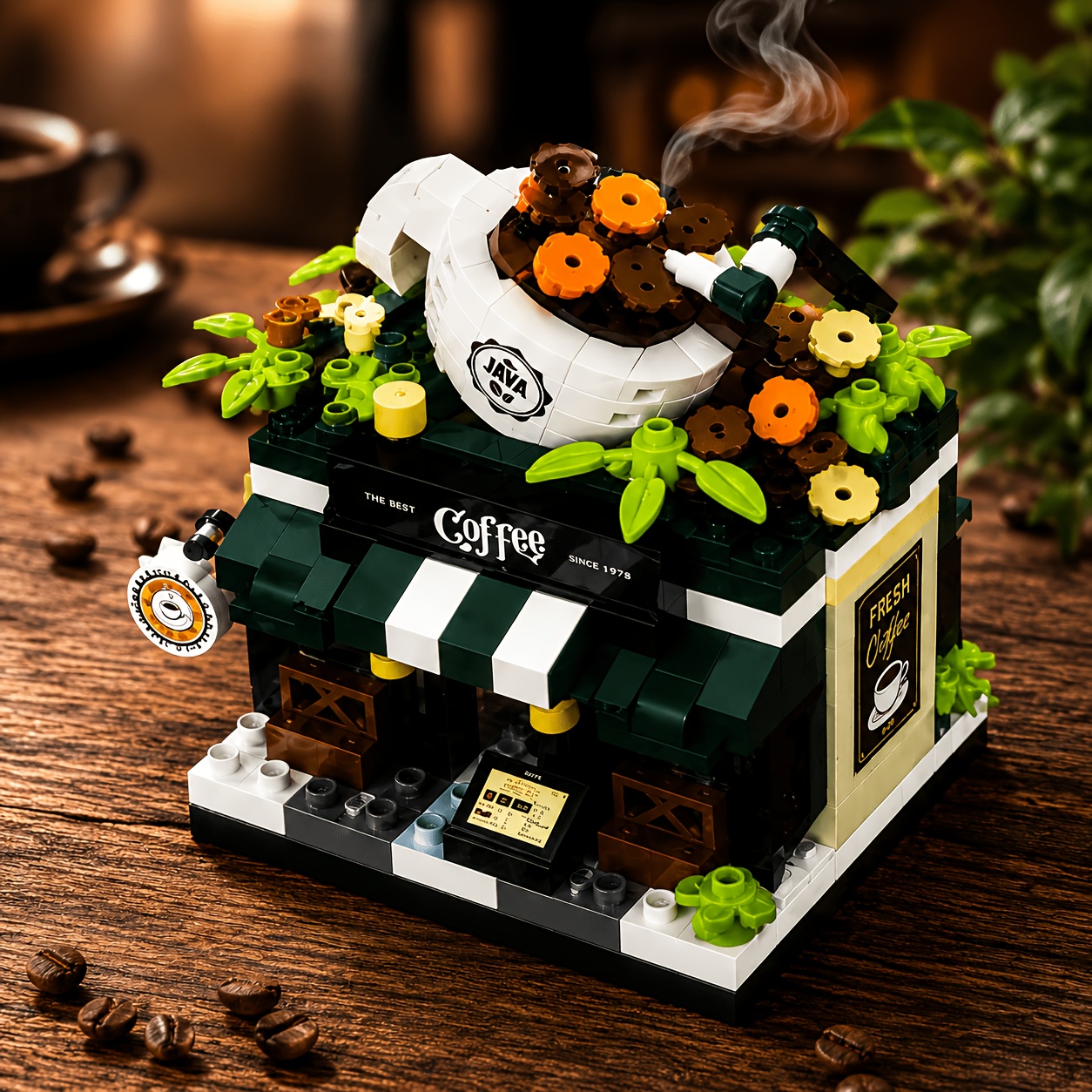 TEMU Building Blocks, Mini Store Building Blocks, Creative Assembly Model, Building Blocks, Coffee Shop Building Blocks, Hot Dog And Building Blocks,