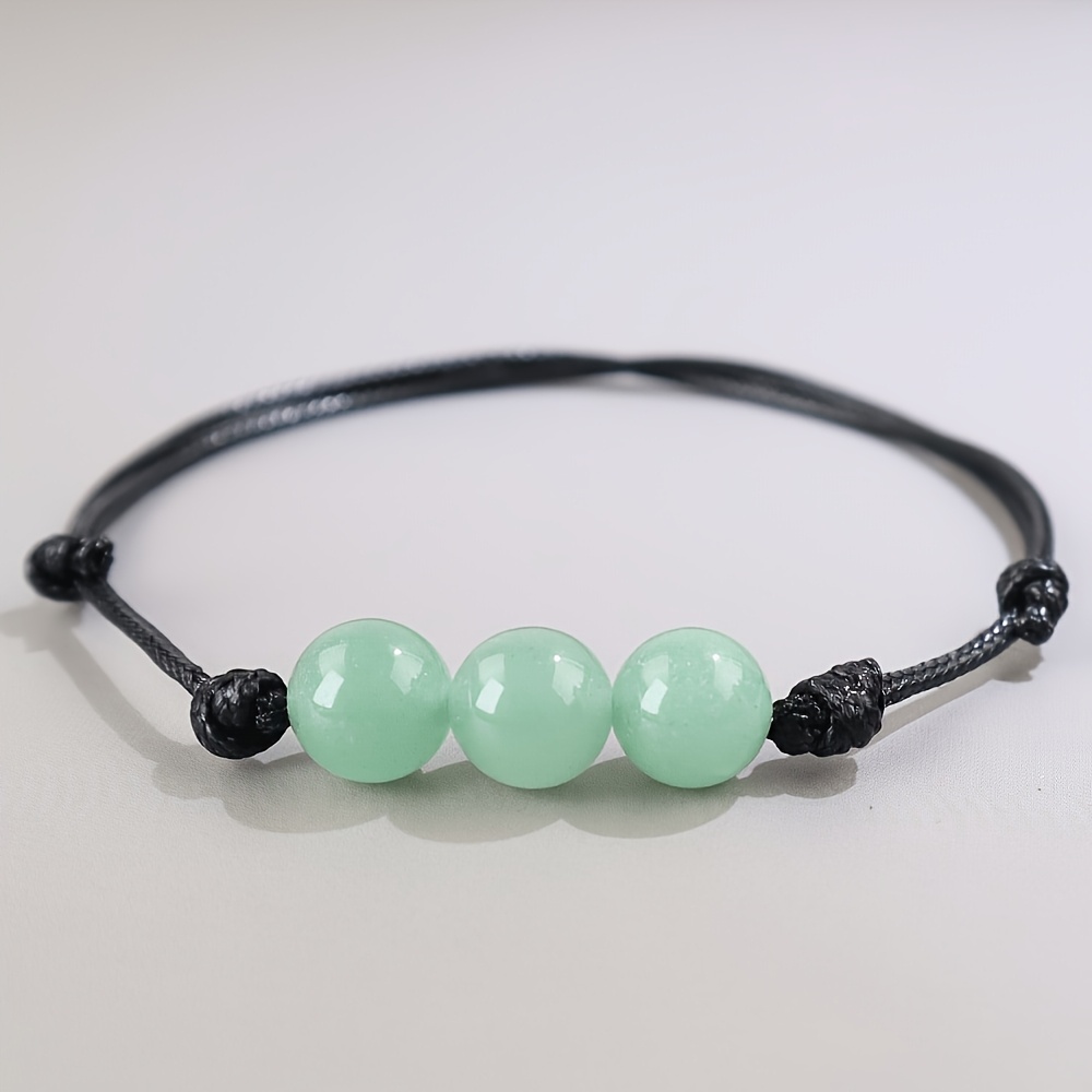 Unisex Adjustable Lucky Beads Bracelet Cord Set, Gift
