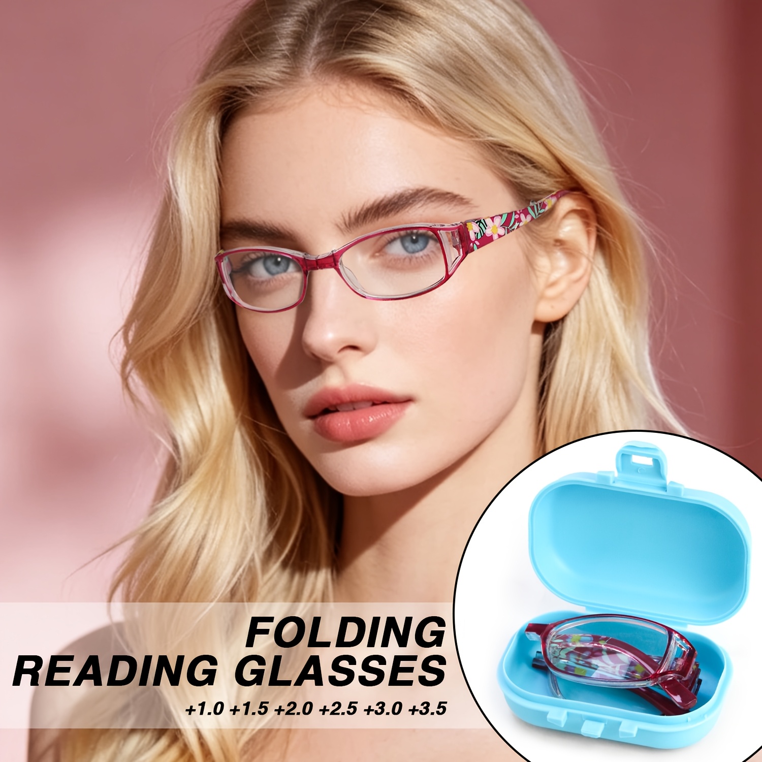 2pcs Fashionable Rectangular Frame Monocle Glasses