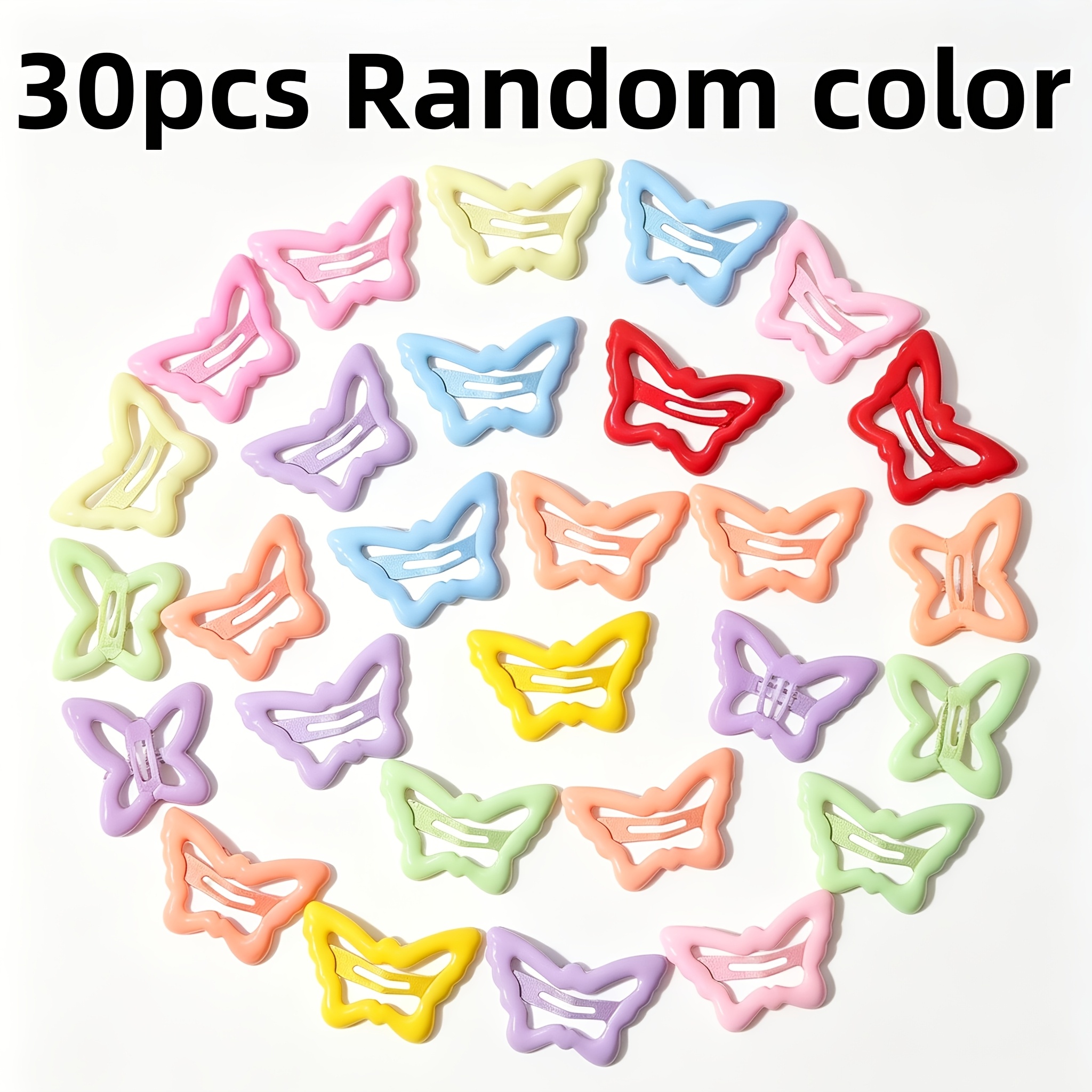 TEMU 30 pinzas para el cabello de multicolor , tamaño de 1.18 pulgadas, accesorio de moda y tendencia, adecuado para peinados de decoración de
