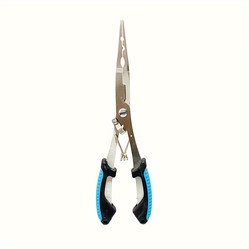 Image of Almighty Eagle Stainless Steel Multi-tool Fishing Pliers - Long Nose, Lure Clip & Line Cutter With Colorful Handles - Essential Gear For , Durable And Versatile, Fishing Accessory