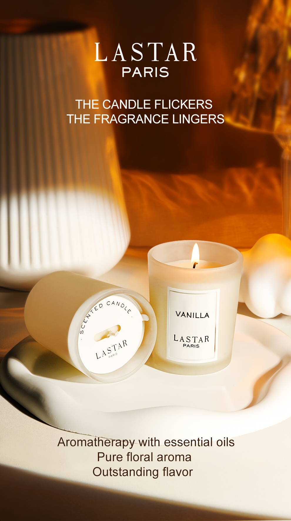 Tarro de 70g de velas de vainilla, ideal para cumpleaños, bodas, decoraciones festivas, fiestas, sorpresas, creando un ambiente cálido, regalos románticos para damas