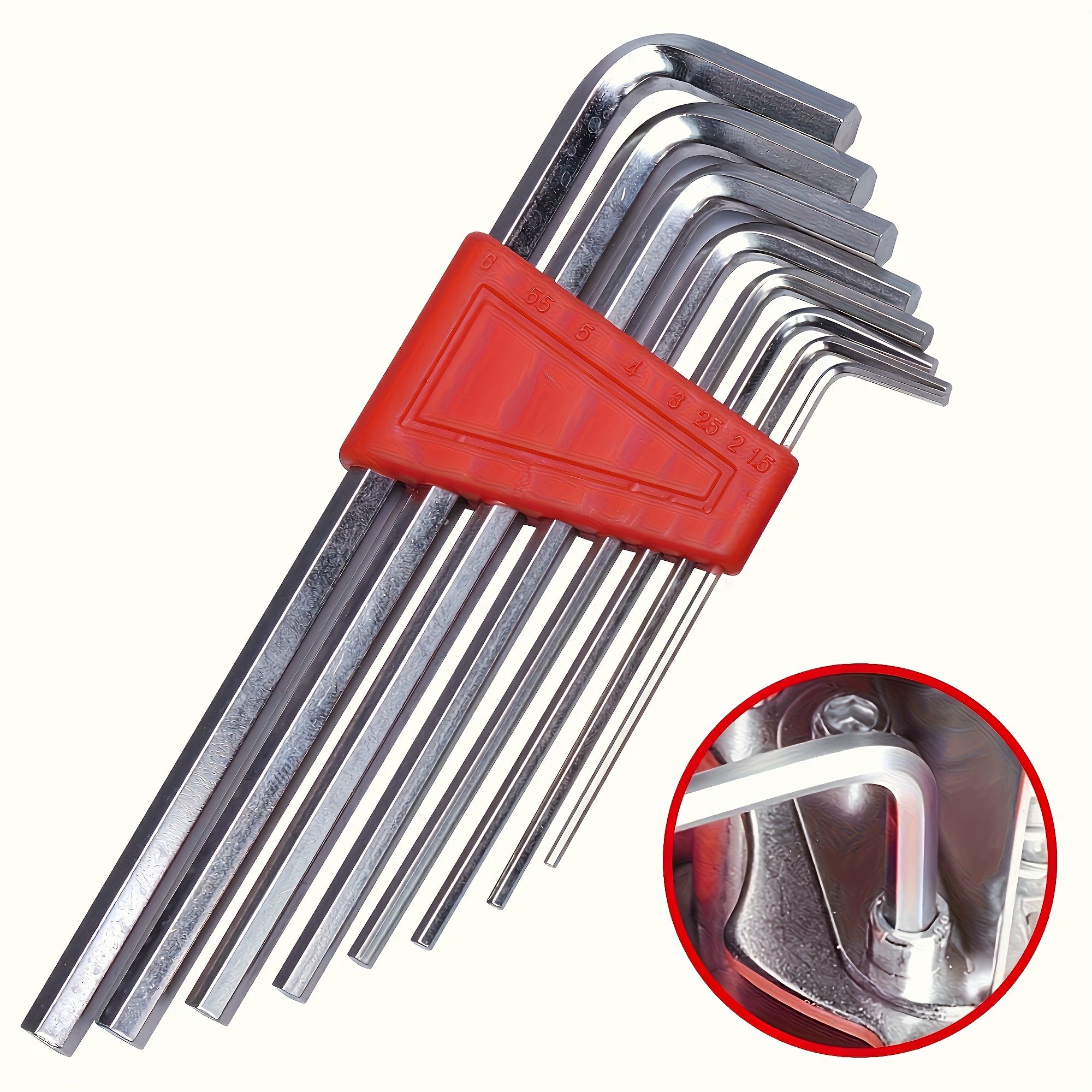 

8pcs Metric Hex Wrench Set - Metal, Ergonomic L-shaped Tools With 90° Right Angle & Sizes (2mm-6mm) - Ideal For Bike Repair, Faucet Disassembly & Diy Projects