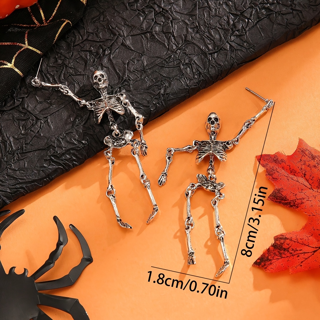 Women's Retro Gothic Halloween Skull Earrings