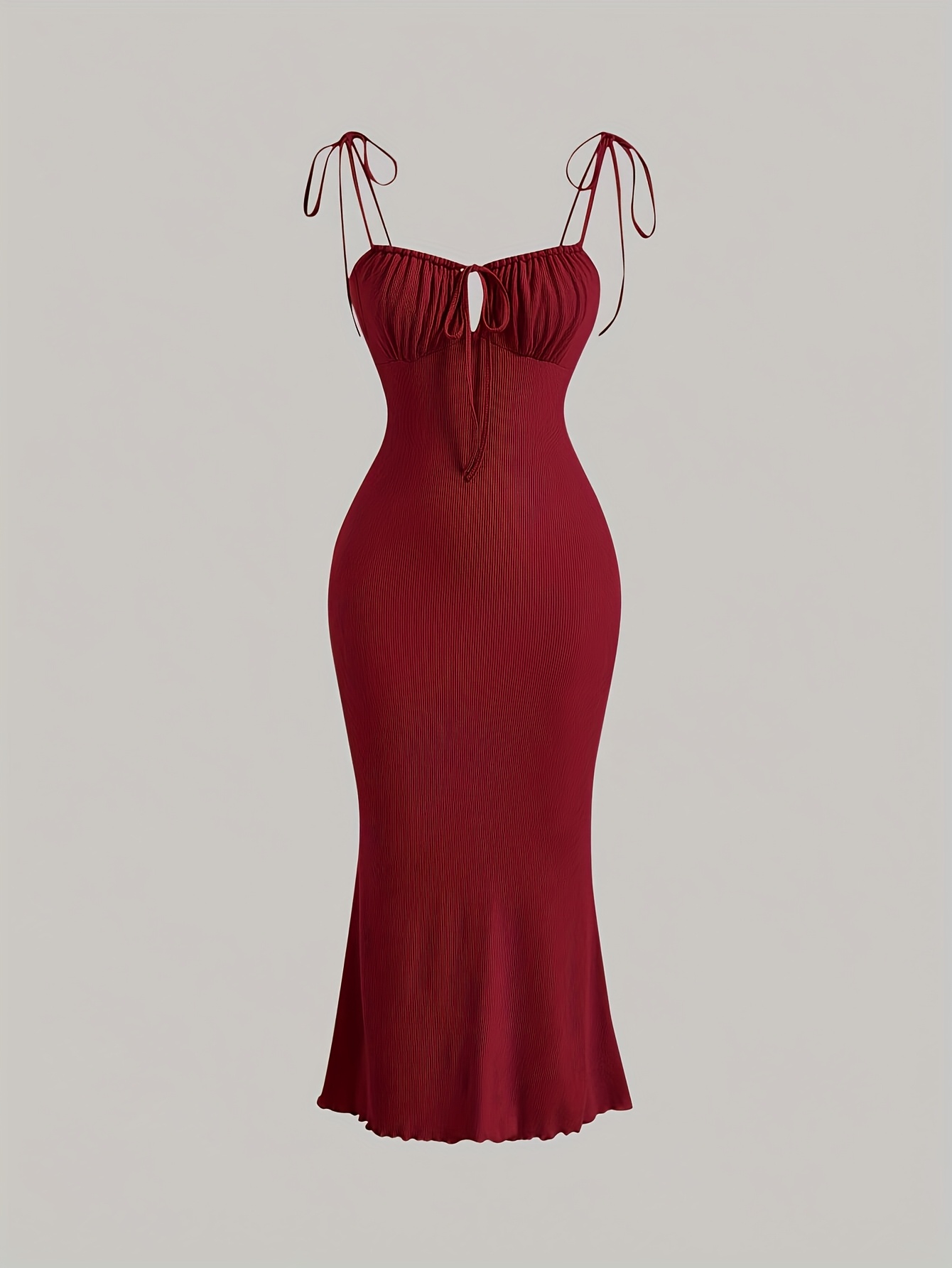 Front-Laced Dress with Ruffled Straps