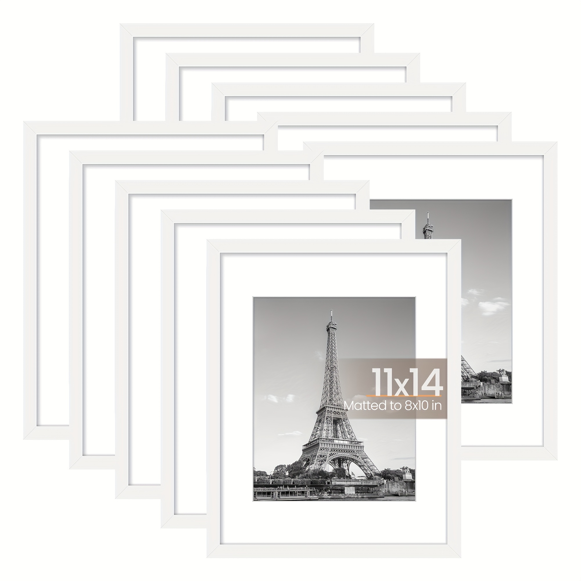 black 10pcs 11x14 picture frame display pictures 8x10 with mat or 11x14 without multi photo frames collage for wall display suitable for displaying photos
