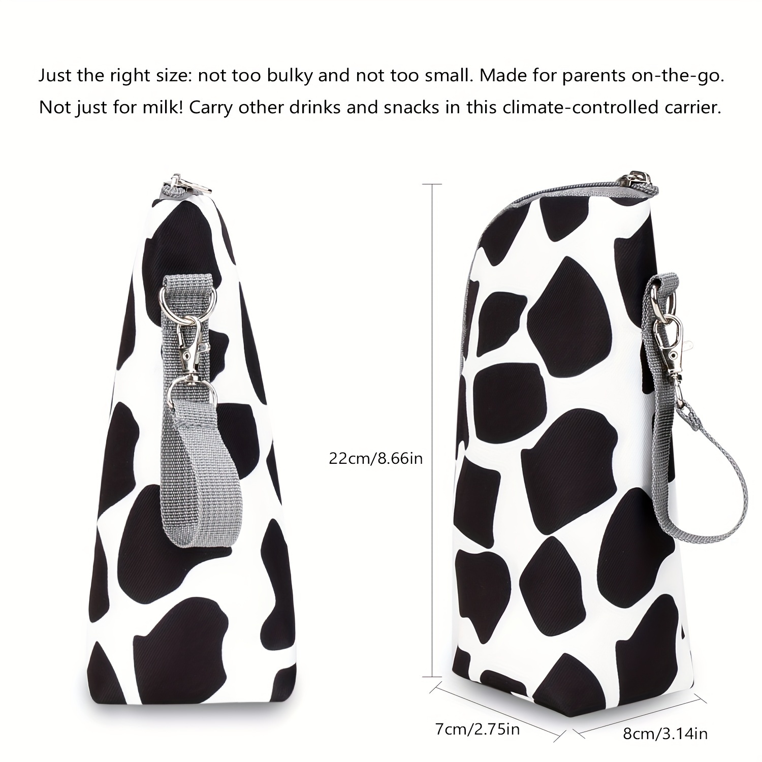 portable milk bottle bag aluminum film insulated   stroller hanging bag details 3