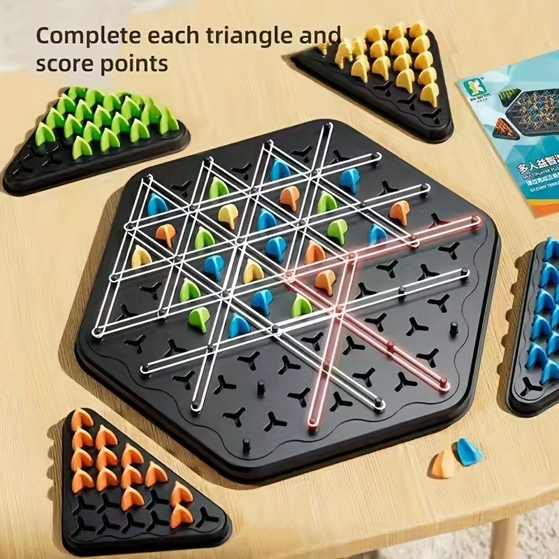 Jeu D'Échecs Triangle En Chaîne Interactif - Plateau ABS Grand Format Pour Famille Et Voyage