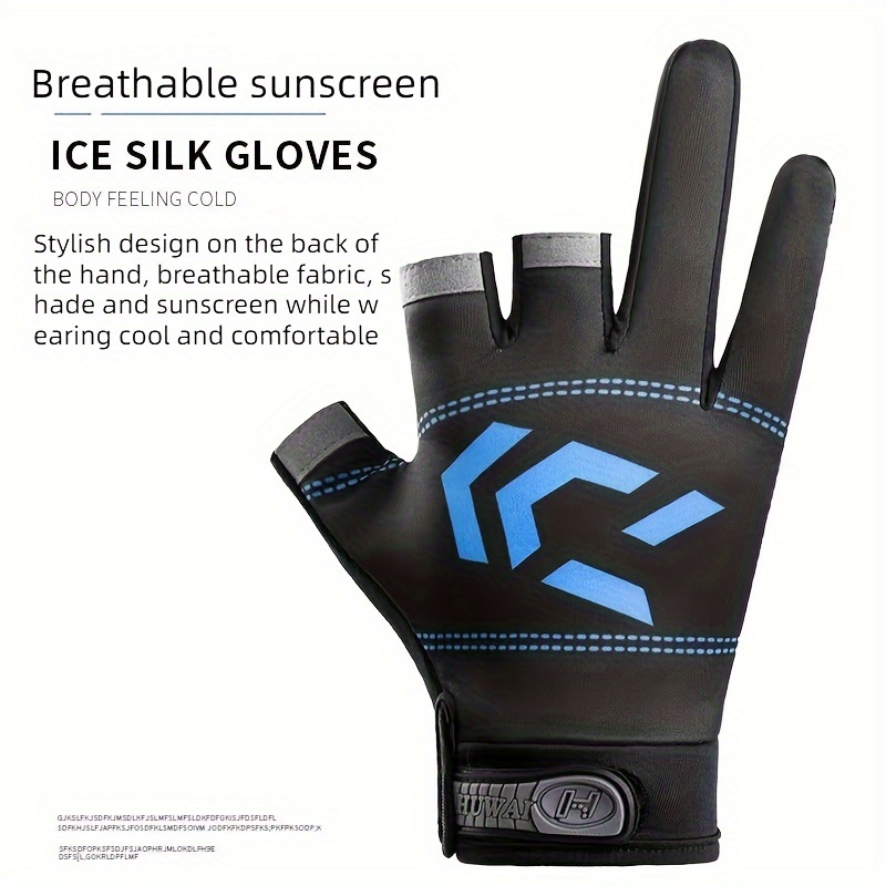 Outdoor Fishing Gloves Ice Silk Sunscreen Breathable Cycling Anti