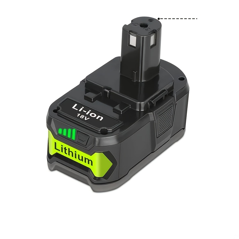TEMU Rechargeable 6000mah P108 Battery Compatible With Ryobi 18v One+ Cordless Tools, Including , , P104, P105, P107, P109, , - Durable And Portable