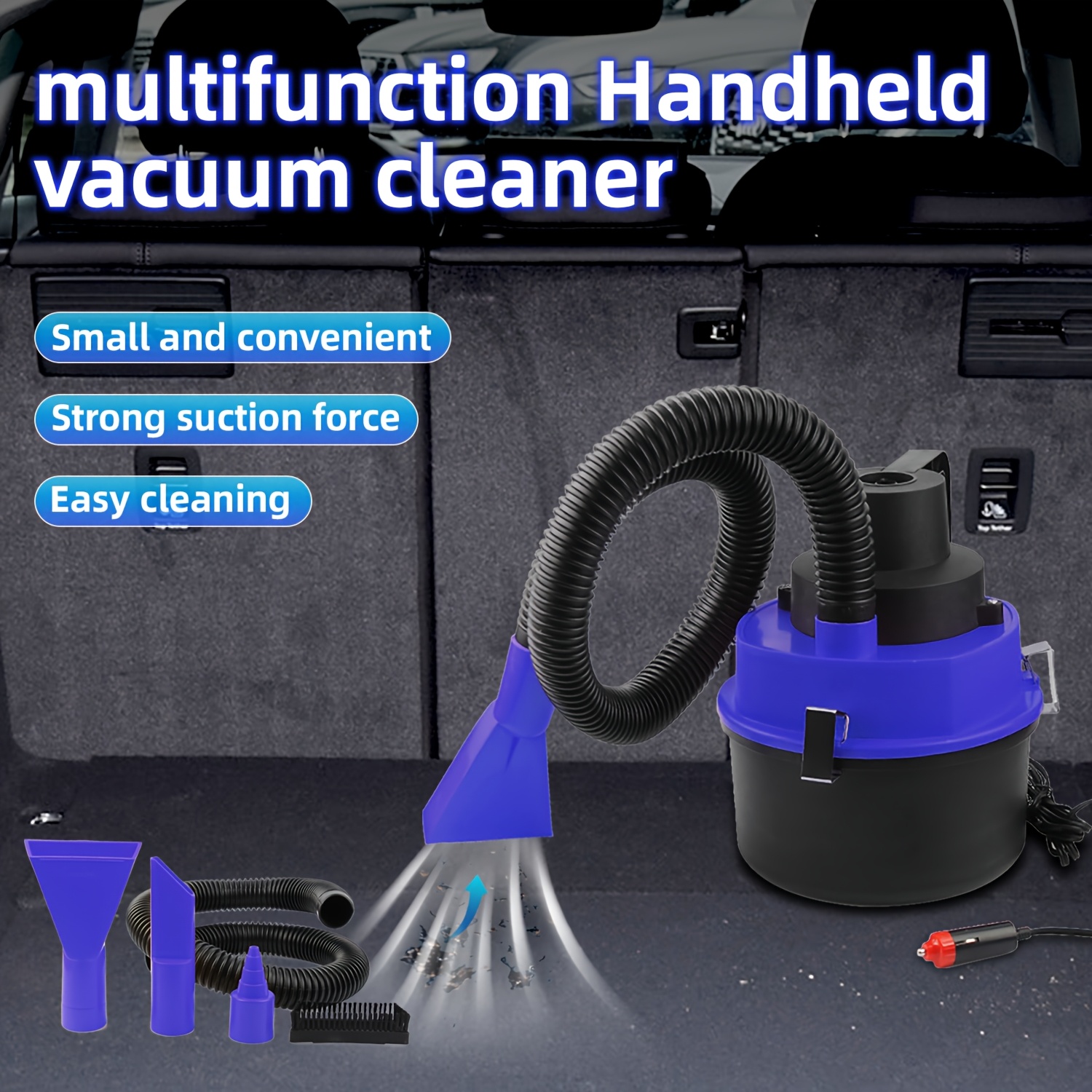 TEMU Upgraded Version Of The Car-mounted Suction And Blowing Bucket Vacuum Cleaner Car Portable Tool Drum-type Large-capacity Vacuum Cleaner Car Interior Cleaning Tools