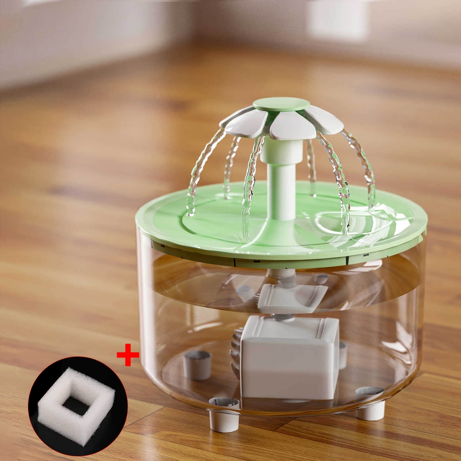 TEMU 50oz/1.5l Automatic Pet Water Dispenser, Usb Powered, Silent Circulation, Small , Suitable For All Sizes Of Cats And Dogs, Battery-free, Durable