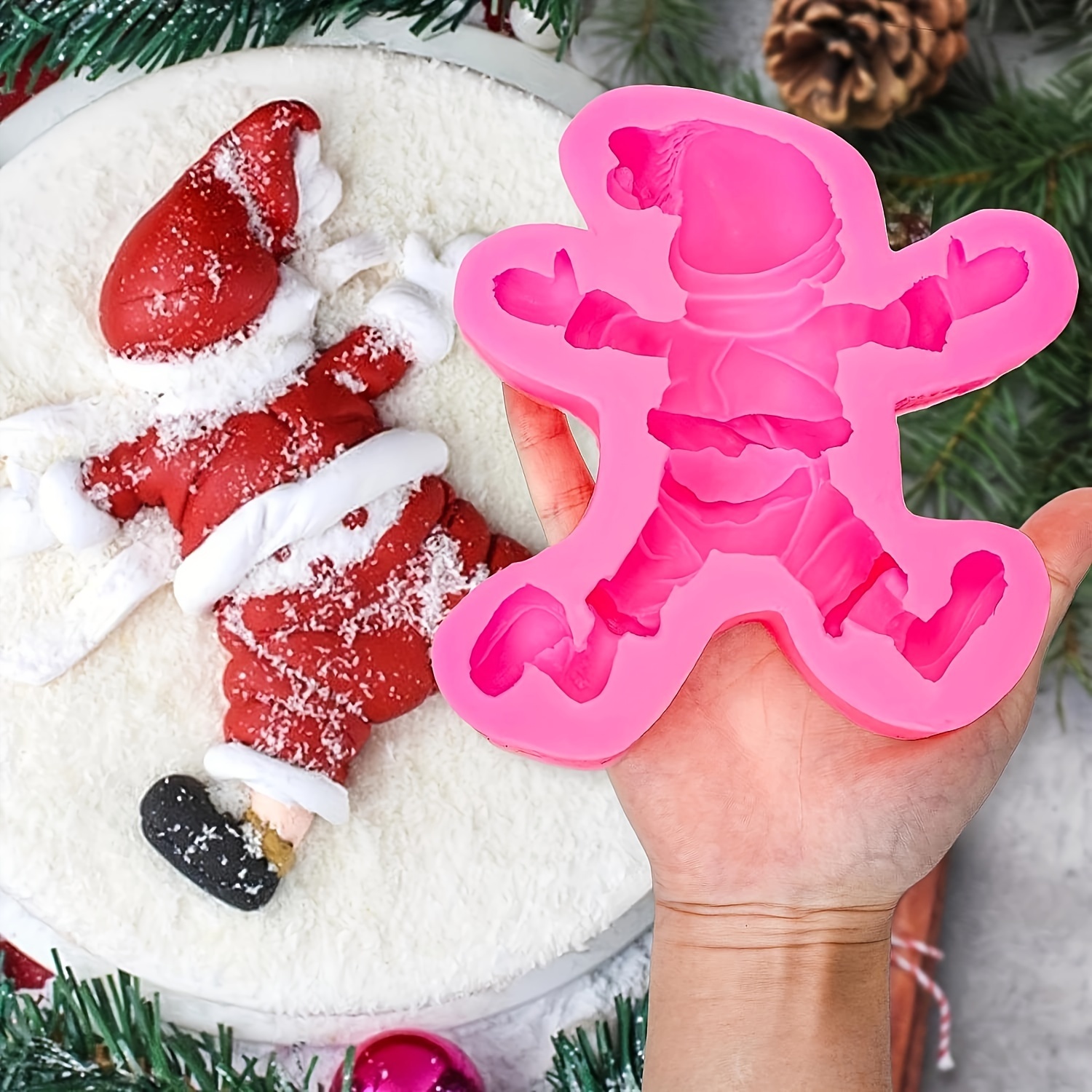 

Santa Claus Sleeping Silicone Mold For Diy Clay, Resin Crafts & Aromatherapy Gypsum - Festive Christmas Decor Making Tool