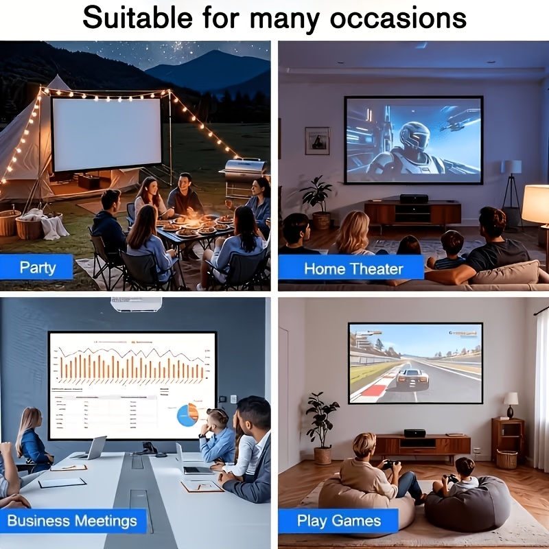 60-Inch Double-Sided Wrinkle-Resistant Projection Screen