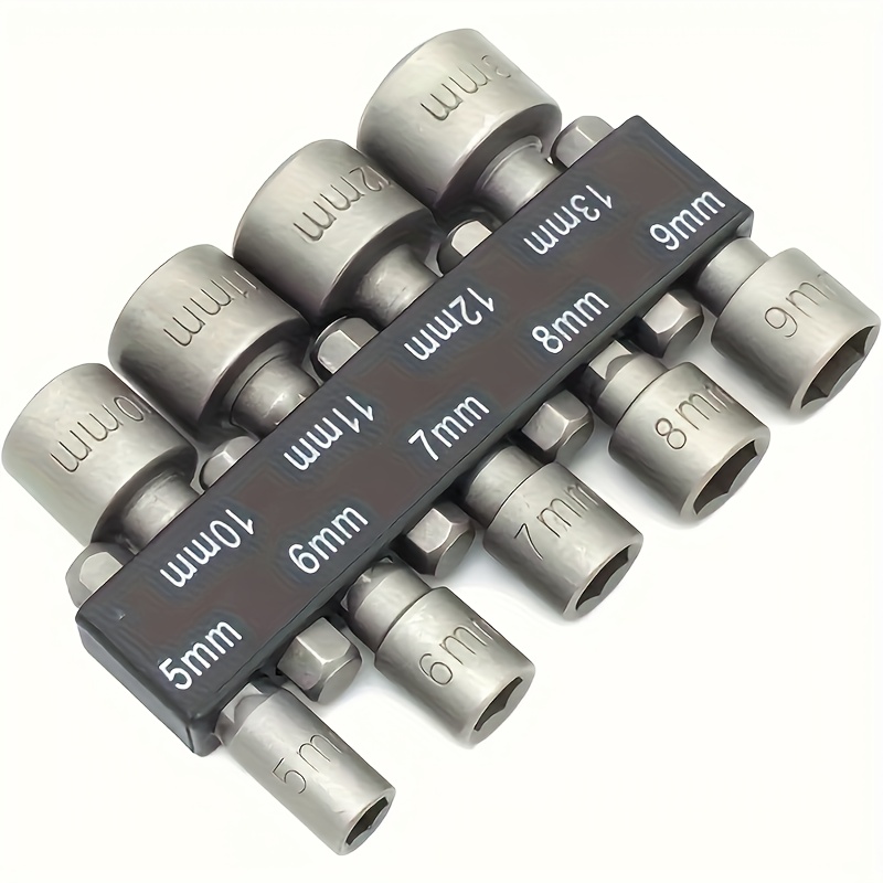 TEMU Nove boccole a antivento trattate termicamente, esagonali da 6,, da 5-13 mm, di serraggio elevata