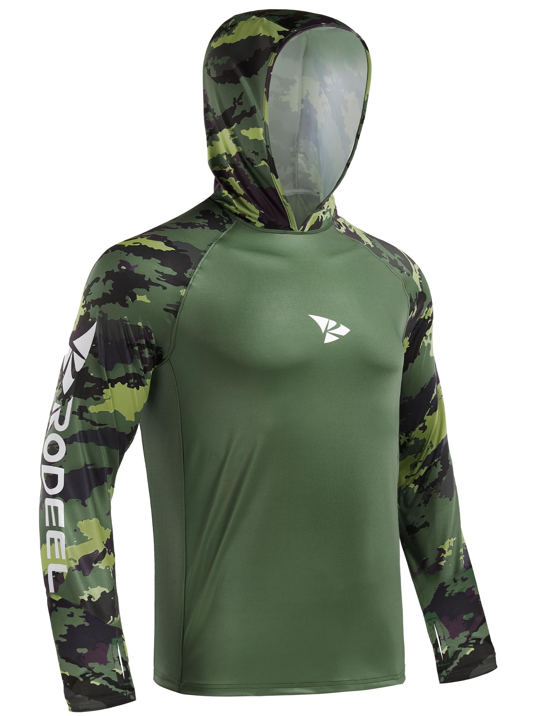 Camouflage Fishing Camo Sweatshirt For Men Long Sleeve, Breathab