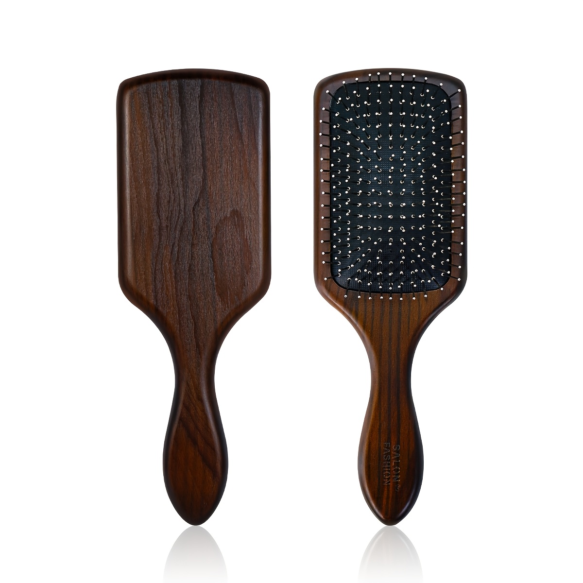 TEMU 1 pièce Coussin à épingles en acier et brosse à cheveux - Peigne de massage antistatique et démêlant, peigne spécifique pour perruque, brosse à